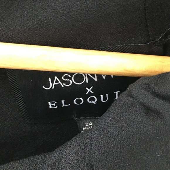 Jason Wu x Eloqui Plus Size Women's Cap sleeve Little Black Dress - Picture 6 of 11